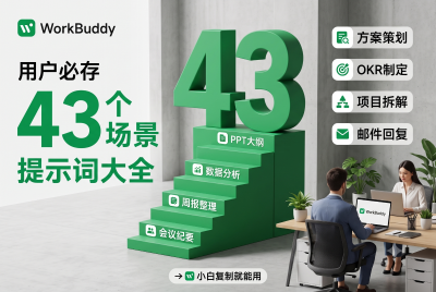 43个场景、4大分类：这份 WorkBuddy 提示词库基本够用一年